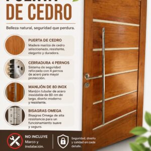 PUERTA MINIMALISTA CON ACCESORIOS